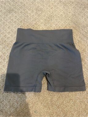 High-Rise Women's Bike Shorts in Charcoal Gray